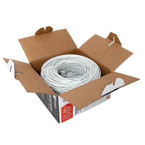 Витая пара TERACOM PRO Cat.5E U/UTP 4 п. solid 24AWG LSZH нг(А)-HF сер. (305м) Витая пара TERACOM PRO Cat.5E U/UTP 4 п. solid 24AWG LSZH нг(А)-HF сер. (305м)