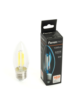Лампа светодиодная Feron.PRO LB-1206 Свеча E27 1000LM 6W 175-265V 6400K