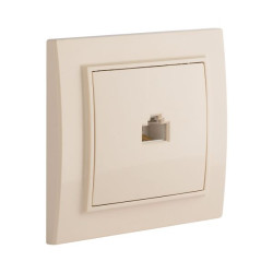 Минск Розетка RJ-45 1-мест. СП бежевый EKF