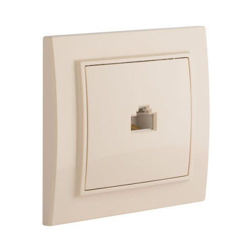Минск Розетка RJ-45 1-мест. СП бежевый EKF
