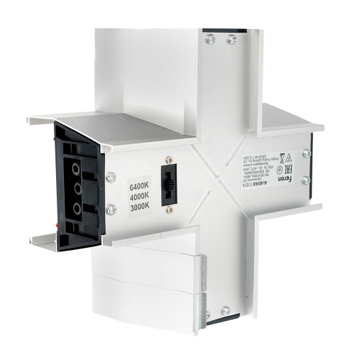 Светильник коннектор Feron AL4036X 6W 660Lm 3000К-4000К-6400K, X-образный, с ручным переключением режимов, серебро, 160*160*70мм возмож. соедин. в линию,серия RetailRay Светильник коннектор Feron AL4036X 6W 660Lm 3000К-4000К-6400K, X-образный, с ручным переключением режимов, серебро, 160*160*70мм возмож. соедин. в линию,серия RetailRay
