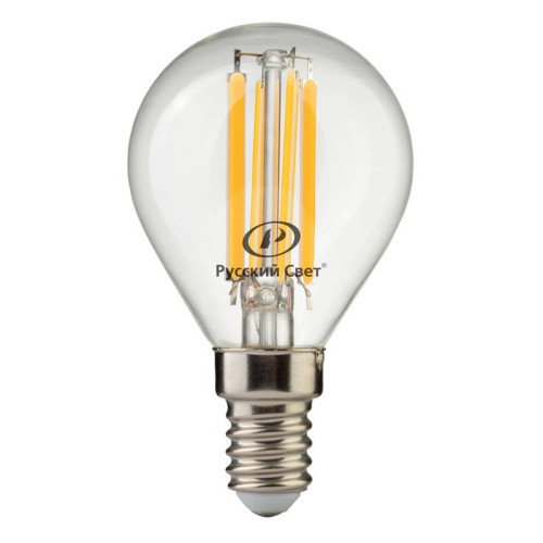 Лампа светодиодная филаментная RS LED F P45 E14 7W 220-240V 2700К 7Вт шар 810лм Ra 90 15011245089