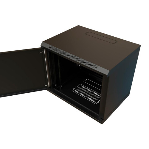 Шкаф коммутационный WRline (WR-TW-1545-SR-RAL9004) настенный 15U 600x450мм пер.дв.металл 2 бок.пан. направл.под винты 60кг черный 370мм 775мм IP20 сталь Шкаф коммутационный WRline (WR-TW-1545-SR-RAL9004) настенный 15U 600x450мм пер.дв.металл 2 бок.пан. направл.под винты 60кг черный 370мм 775мм IP20 сталь