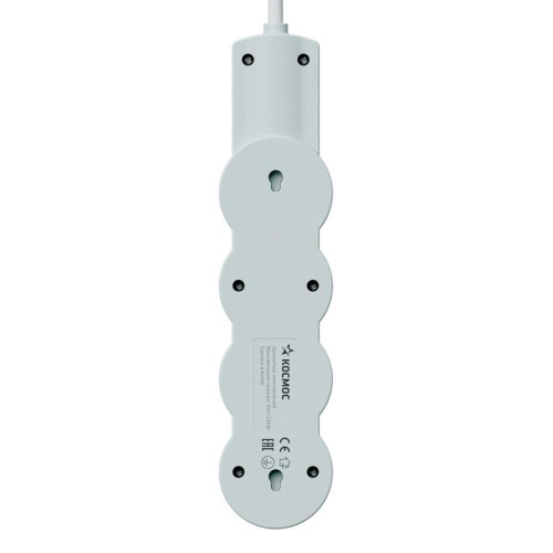 Удлинитель 3х5м с заземл. 10А IP20 USB 2800Вт 220В ПВС 3х1 с выкл. бел. КОСМОС YKsm5m3g-Z-VU10А-W Удлинитель 3х5м с заземл. 10А IP20 USB 2800Вт 220В ПВС 3х1 с выкл. бел. КОСМОС YKsm5m3g-Z-VU10А-W