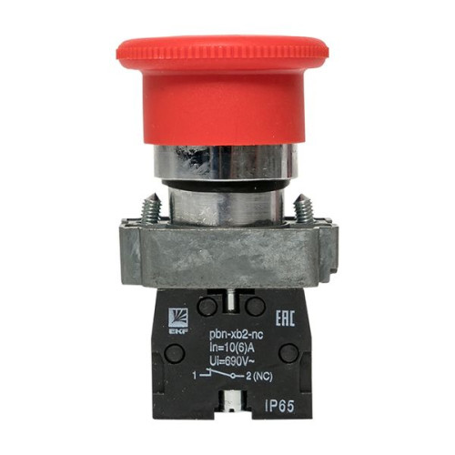 Кнопка BS542 поворотная красная грибок NC IP65 EKF