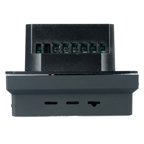 Терморегулятор Wi-Fi (механизм), STEKKER, 250В, 3500Вт, серия Эмили, RSW00-5119-05, черный уголь, soft touch