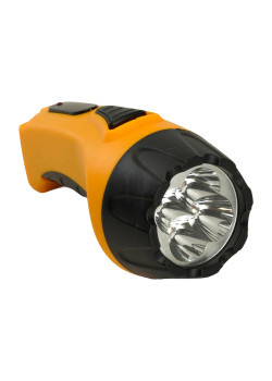 Фонарь аккумуляторный, 4 LED DC (свинцово-кислотная батарея), желтый, TH2293 (TH93A)