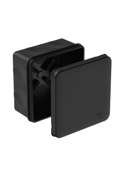 MULTIBOX Коробка распред. 85х85х42 IP66 с 8 мембр. вводами D25, под пистолет ЧЁРНАЯ (со стикером)