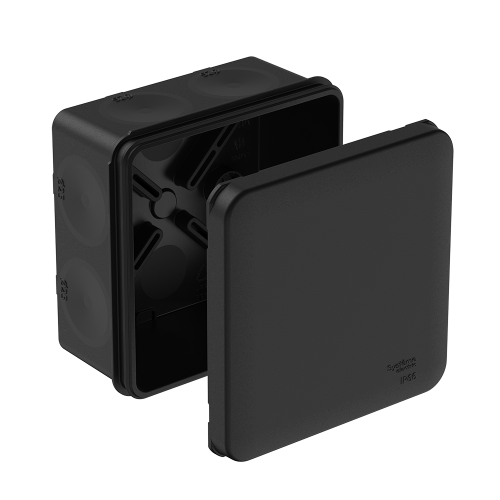 MULTIBOX Коробка распред. 85х85х42 IP66 с 8 мембр. вводами D25, под пистолет ЧЁРНАЯ (со стикером)