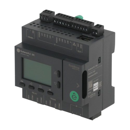 Интеллектуальное реле SR2, 24 VDC, дисплей, 8 UI (AI, DI), 4 DO (2 реле, 2 транз.), 1xRS485, 1xRJ45 Интеллектуальное реле SR2, 24 VDC, дисплей, 8 UI (AI, DI), 4 DO (2 реле, 2 транз.), 1xRS485, 1xRJ45