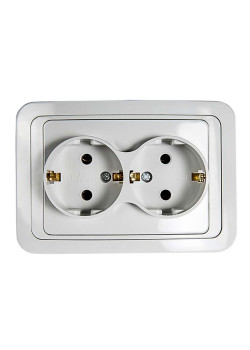Розетка 2-м CLASSICO с заземл. 2128 бел. ASD / IN HOME 4680005959921
