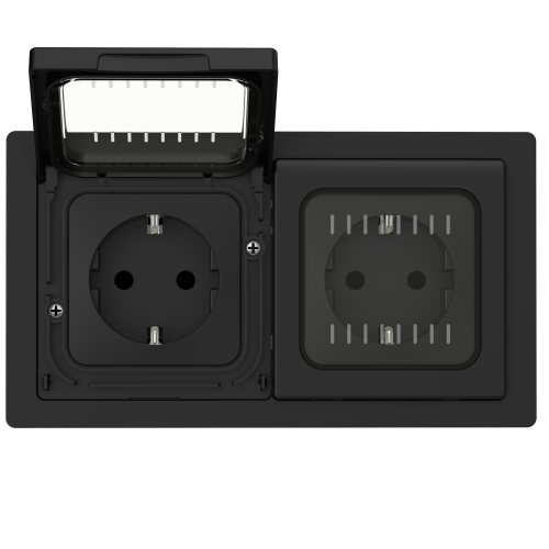 FLITE Рамка 2-местная IP55 Рпро-2-55-ФлЧ черный IEK FLITE Рамка 2-местная IP55 Рпро-2-55-ФлЧ черный IEK