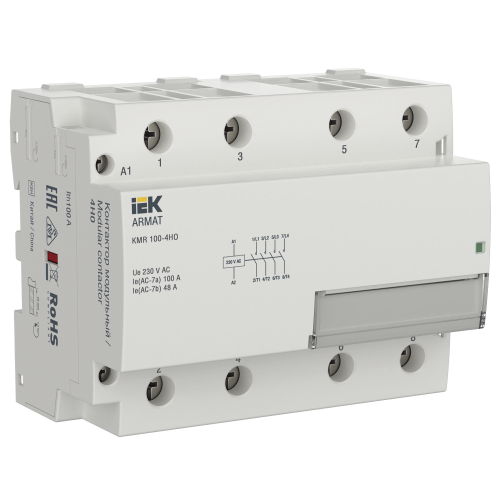 ARMAT Контактор модульный KMR 100А 230В AC 4НО IEK