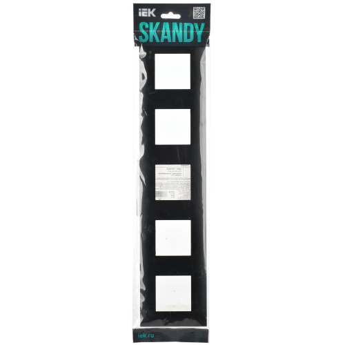 SKANDY Рамка 5-местная SK-F05Bl черный IEK SKANDY Рамка 5-местная SK-F05Bl черный IEK