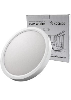 Светильник светодиодный SLIM WHITE 24Вт 6500К IP40 1660лм 230В 230х25мм КОСМОС KSlim24w_W6500K