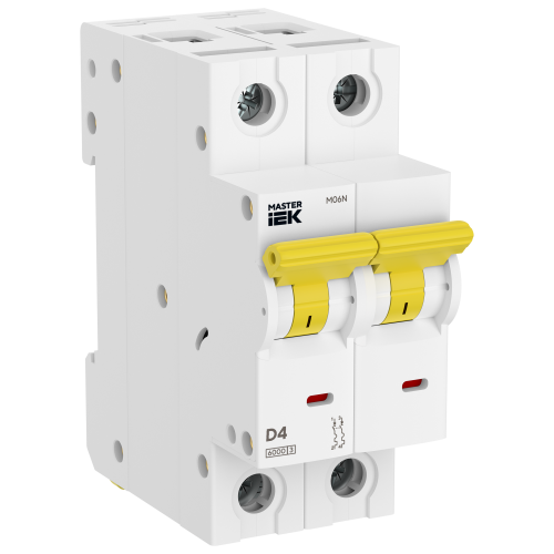Автоматический выключатель M06N 2P D 4А MASTER IEK