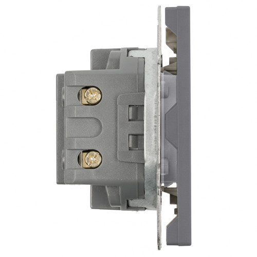 Розетка 2-местная USB + Type C (механизм), STEKKER, 250В, 20W, серия Эмили, RST10-5115-10, платиново-серый, soft touch Розетка 2-местная USB + Type C (механизм), STEKKER, 250В, 20W, серия Эмили, RST10-5115-10, платиново-серый, soft touch