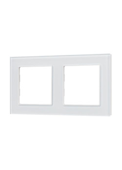 Рамка стеклянная FRM-GLARE-GS-2-WH Arlight 043796