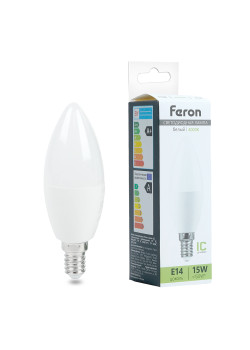 Лампа светодиодная Feron LB-980 Свеча E14 15W 175-265V 4000K