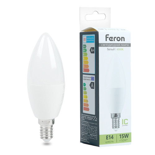 Лампа светодиодная Feron LB-980 Свеча E14 15W 175-265V 4000K