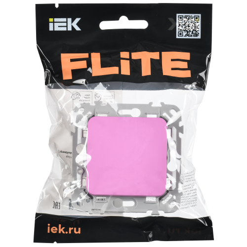 FLITE Выключатель 1-клавишный 10А ВС11-1-0-ФлПр пурпурный IEK