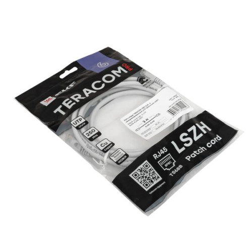 Патч-корд TERACOM PRO Cat.6 неэкран. UTP LSZH серый (3,0м) Патч-корд TERACOM PRO Cat.6 неэкран. UTP LSZH серый (3,0м)