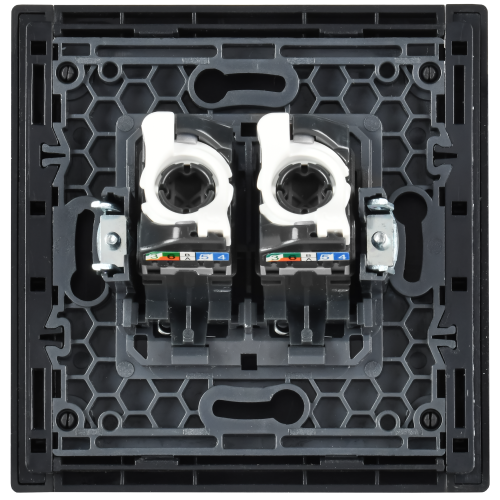 FORTE&PIANO Розетка компьютерная двойная RJ45 кат.5E FP133 черный IEK FORTE&PIANO Розетка компьютерная двойная RJ45 кат.5E FP133 черный IEK