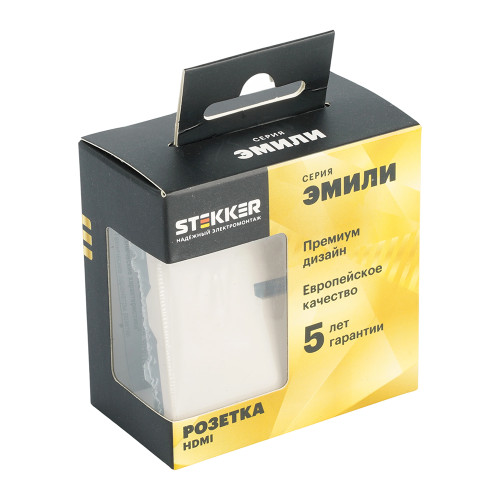 Розетка HDMI 2.0 Type A (механизм), STEKKER, серия Эмили, RST00-5118-08, кашемир, soft touch Розетка HDMI 2.0 Type A (механизм), STEKKER, серия Эмили, RST00-5118-08, кашемир, soft touch