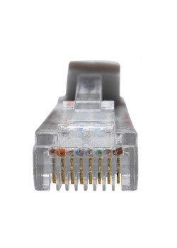 Патч-корд U/UTP кат.5E 4х2х26AWG (7х0.16мм) Cu LSZH сер. 2м SUPRLAN 10-0143