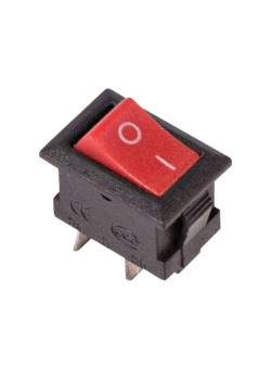 Выключатель клавишный 250В 3А (2с) ON-OFF Micro RWB-101 красн. Rexant 36-2011
