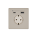 Systeme Infinity, Розетка С/У с ЗК и зар.устр.USB А+С 20Вт (250В, 16А, защит.шторки), Песчаный берег Systeme Infinity, Розетка С/У с ЗК и зар.устр.USB А+С 20Вт (250В, 16А, защит.шторки), Песчаный берег