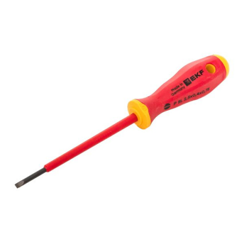 Отвертка Professional SL2.5x0.4 мм VDE 1000В EKF Отвертка Professional SL2.5x0.4 мм VDE 1000В EKF