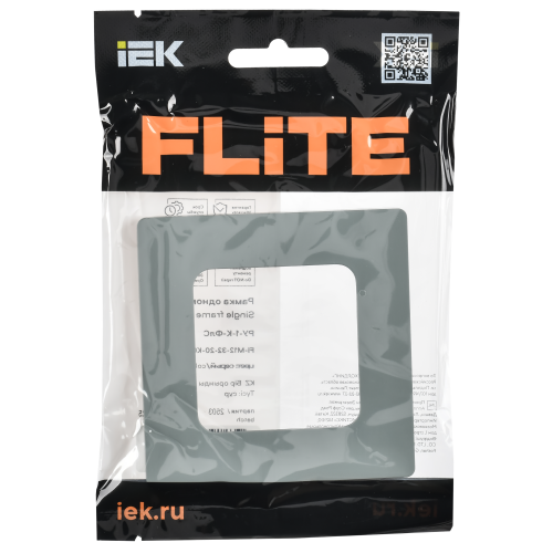 FLITE Рамка 1-местная РУ-1-К-ФлС серый IEK FLITE Рамка 1-местная РУ-1-К-ФлС серый IEK