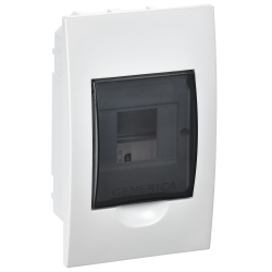 Корпус пластиковый ЩРВ-П-4 черная прозрачная дверь IP41 GENERICA