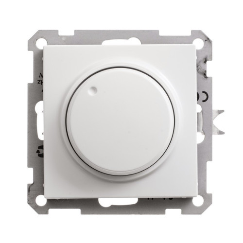W59 СВЕТОРЕГУЛЯТОР (диммер) поворотно-нажимной, LED, RC, 400Вт, механизм, БЕЛЫЙ