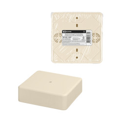 Коробка распаячная КР 100х100х29 ОП, сл. кость, IP40, инд. штрихкод TDM
