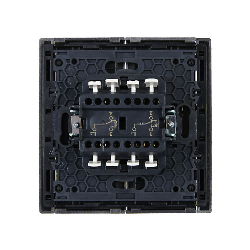 FORTE&PIANO Выключатель 2-клавишный проходной с индикацией 10А FP508 сталь IEK FORTE&PIANO Выключатель 2-клавишный проходной с индикацией 10А FP508 сталь IEK