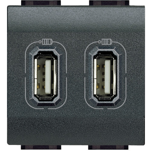 Livinglight USB Разъём Д/Зарядки 2м Антрацит