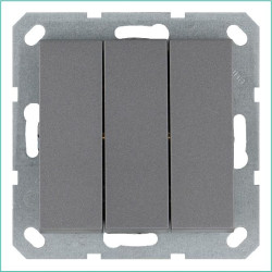 Выключатель 3-кл. 10А IP20 механизм алюм. Jasmart G3031S