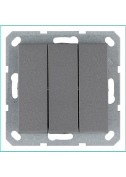Выключатель 3-кл. 10А IP20 механизм алюм. Jasmart G3031S