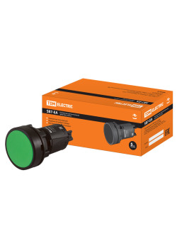 Кнопка SB7-EA31 с возвратом, 1НО, d22 мм, зеленая, IP40 TDM