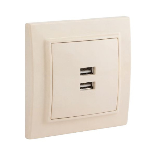 Минск Розетка USB 2-мест. СП 2,1А беж. EKF