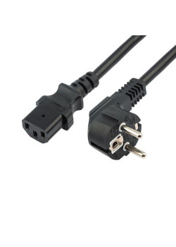 Шнур сетевой Евро 0.75кв.мм 3м (PVC) (с заземлением) Rexant 11-1132