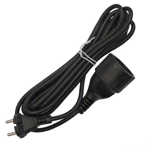 Удлинитель-шнур 1х3м без заземл. 10А IP20 ПВС 2х1 черн. DOMTOK 2339