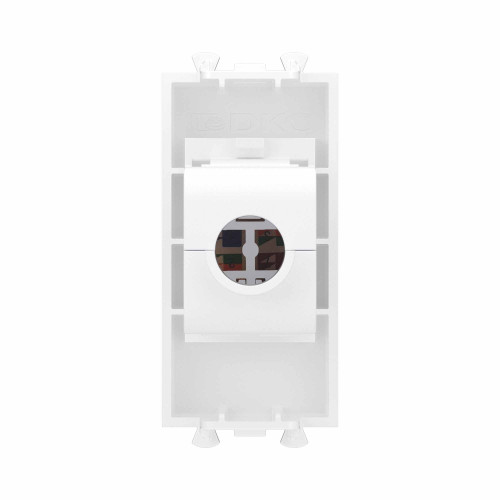 Компьютерная розетка RJ-45 без шторки модульная , кат.6А, Avanti, белое облако, 1 модуль Компьютерная розетка RJ-45 без шторки модульная , кат.6А, Avanti, белое облако, 1 модуль