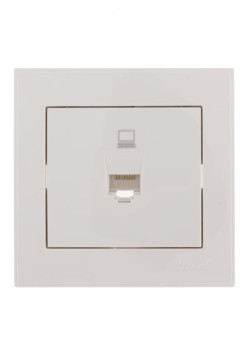 Розетка компьютерная 1-м СП Rain RJ45 бел. LEZARD 703-0202-139