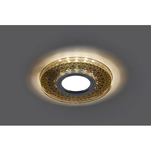 Светильник встраиваемый с LED подсветкой Feron CD981 потолочный MR16 G5.3 прозрачный, золото Светильник встраиваемый с LED подсветкой Feron CD981 потолочный MR16 G5.3 прозрачный, золото