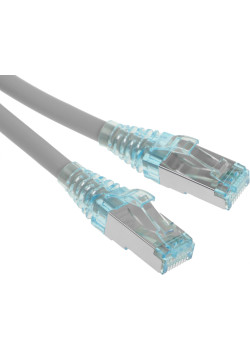 Патч-корд Hyperline PC-LPM-STP-RJ45-RJ45-C6-5M-LSZH-GY PC-LPM-STP-RJ45-RJ45-C6-5M U/FTP RJ-45 вил.-вилка RJ-45 кат.6 5м серый LSZH 26AWG