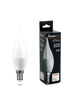 Лампа светодиодная Feron.PRO LB-1306 Свеча E14 6W 175-265V 4000K