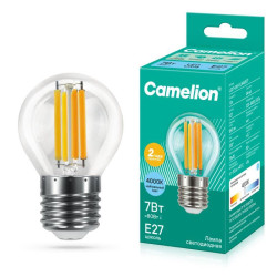 Лампа светодиодная филаментная LED7-G45-FL/845/E27 7Вт 220В Camelion 13459